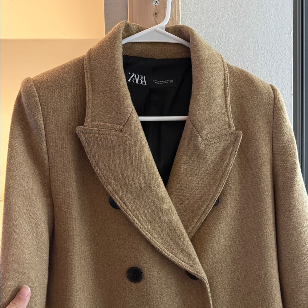 Zara Camel Wool Coat (FREE SHIPPING)